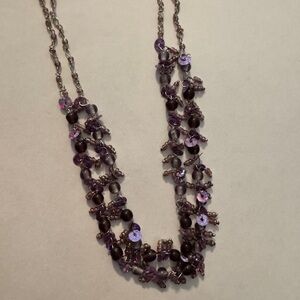 Elegant Purple Beaded Necklace